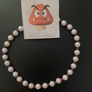brown bead goblin pearl necklace one size fits all (fit is snug)